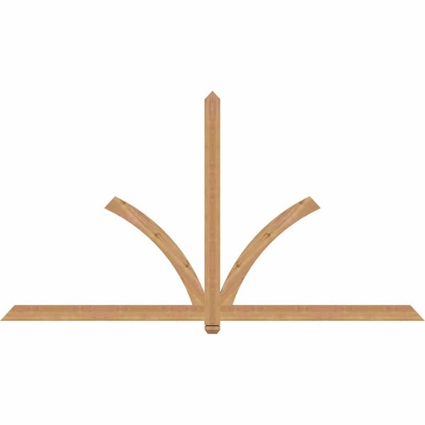 Ekena Millwork Redmond Smooth Timber Gable Bracket, Western Red Cedar, 96"W x 52"H x 1 1/2"D x 3 1/2"F, 13/12 Pitch GBW096X52X0204RED00SWR - main